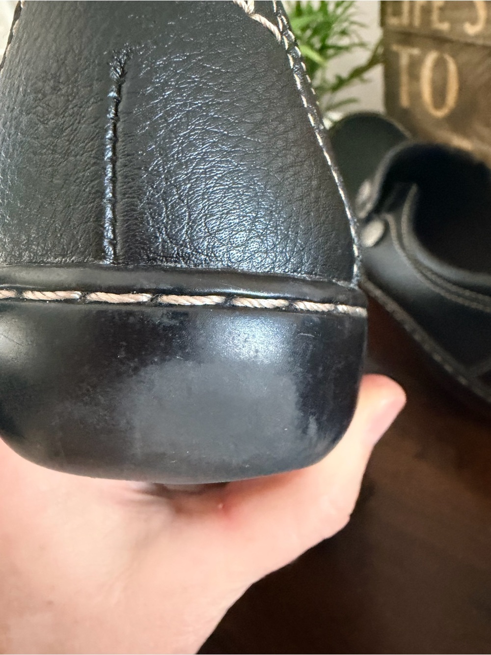Clarks Black Ashland Lane Q Leather Slip-On Loafers - Picture 12 of 15